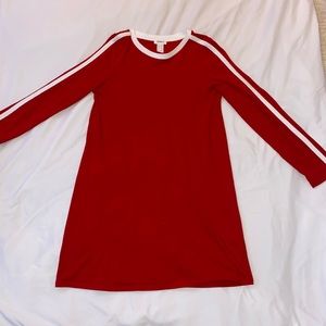 Red and white forever 12 girls long sleeve dress